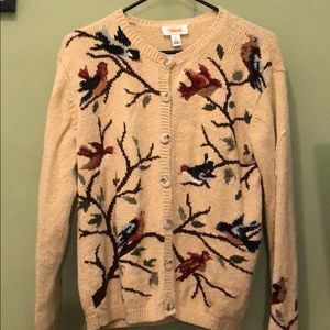 Vintage bird cardigan